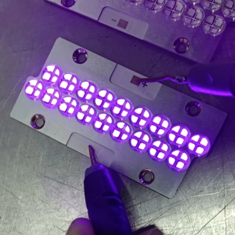 180W UV LED Module 6565 365nm 385nm 395nm 405nm Drying Offset Ink Printing Ultraviolet Curing Light Source