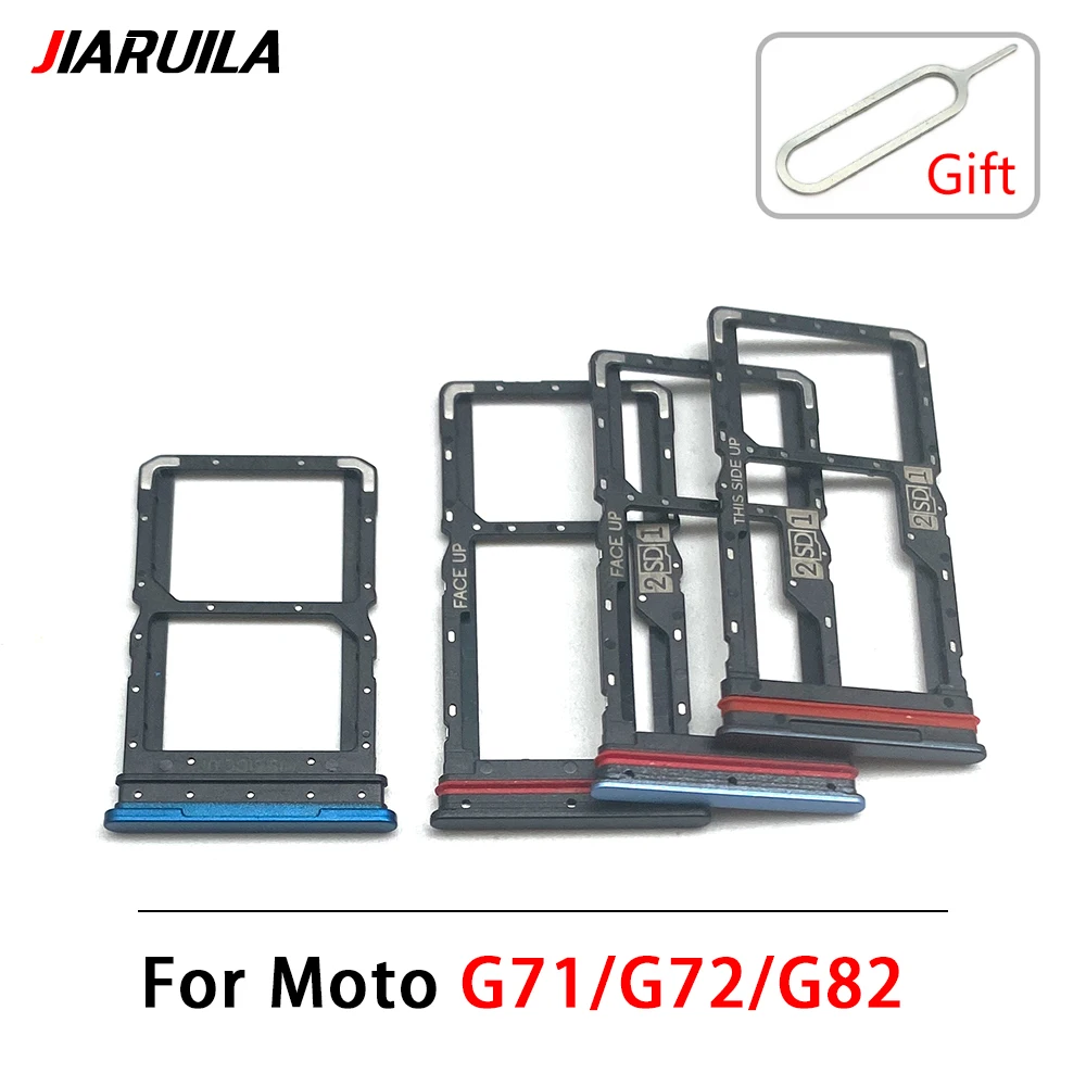 Originale Nuovo Micro Nano Sim Card Holder Vassoio Slot Holder Adapter Socket + Pin Per Motorola Moto G52 G62 G72 G82 G71 5G G53 G73