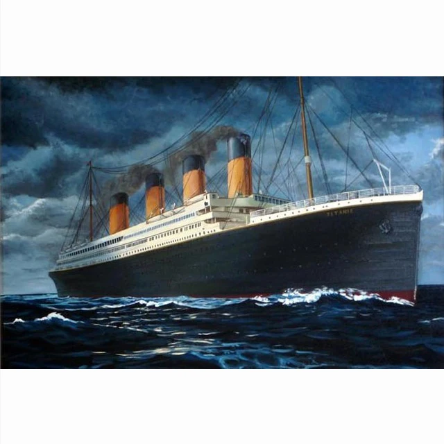 The Boat In Titanic Classic Movie Abstract Canvas Painting