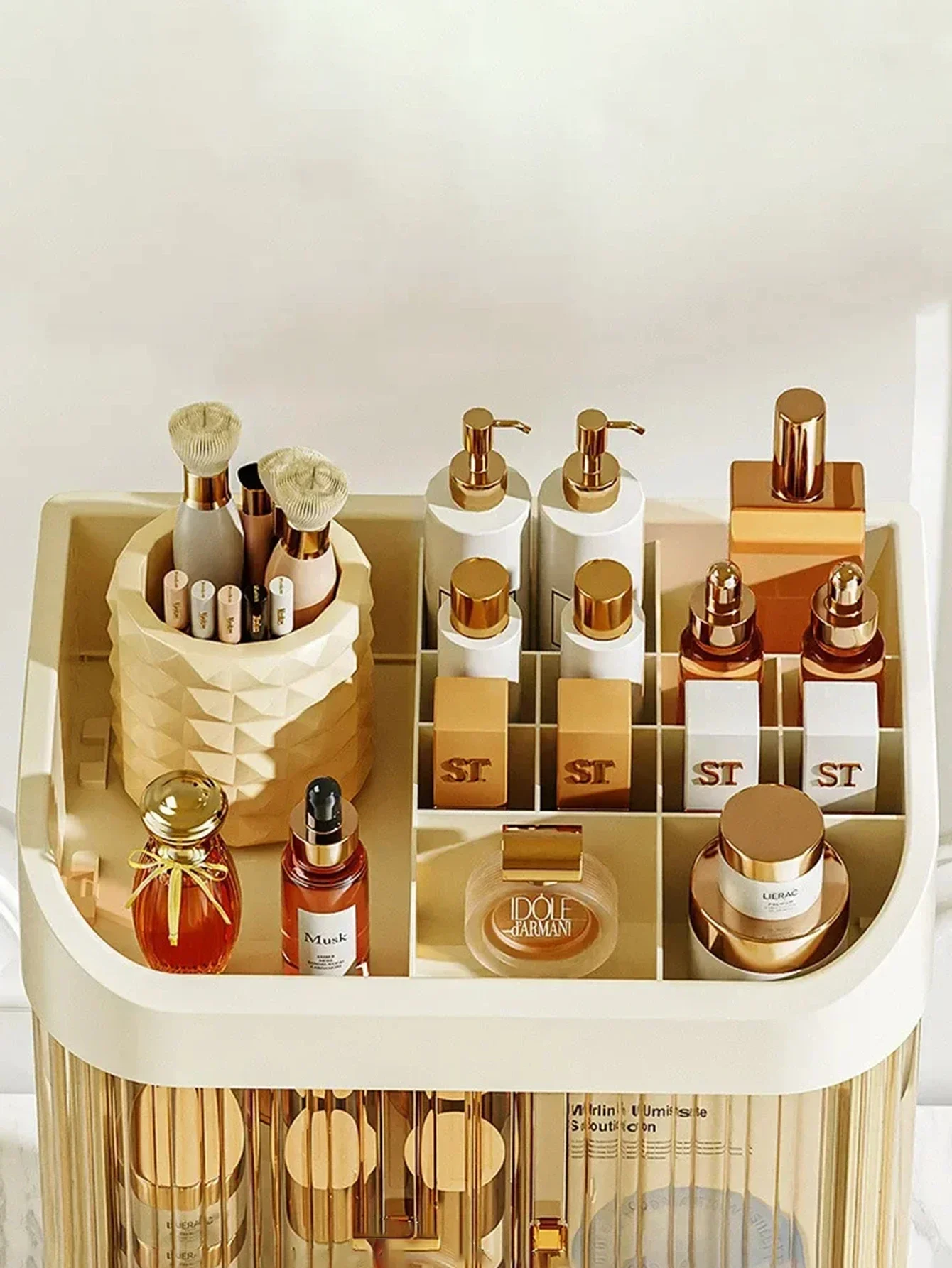 Light Luxury Cosmetic Organizer Multi-layer Dust-proof Transparent Storage Drawer Type Jewelry Makeup Plastic Box Organizer 5