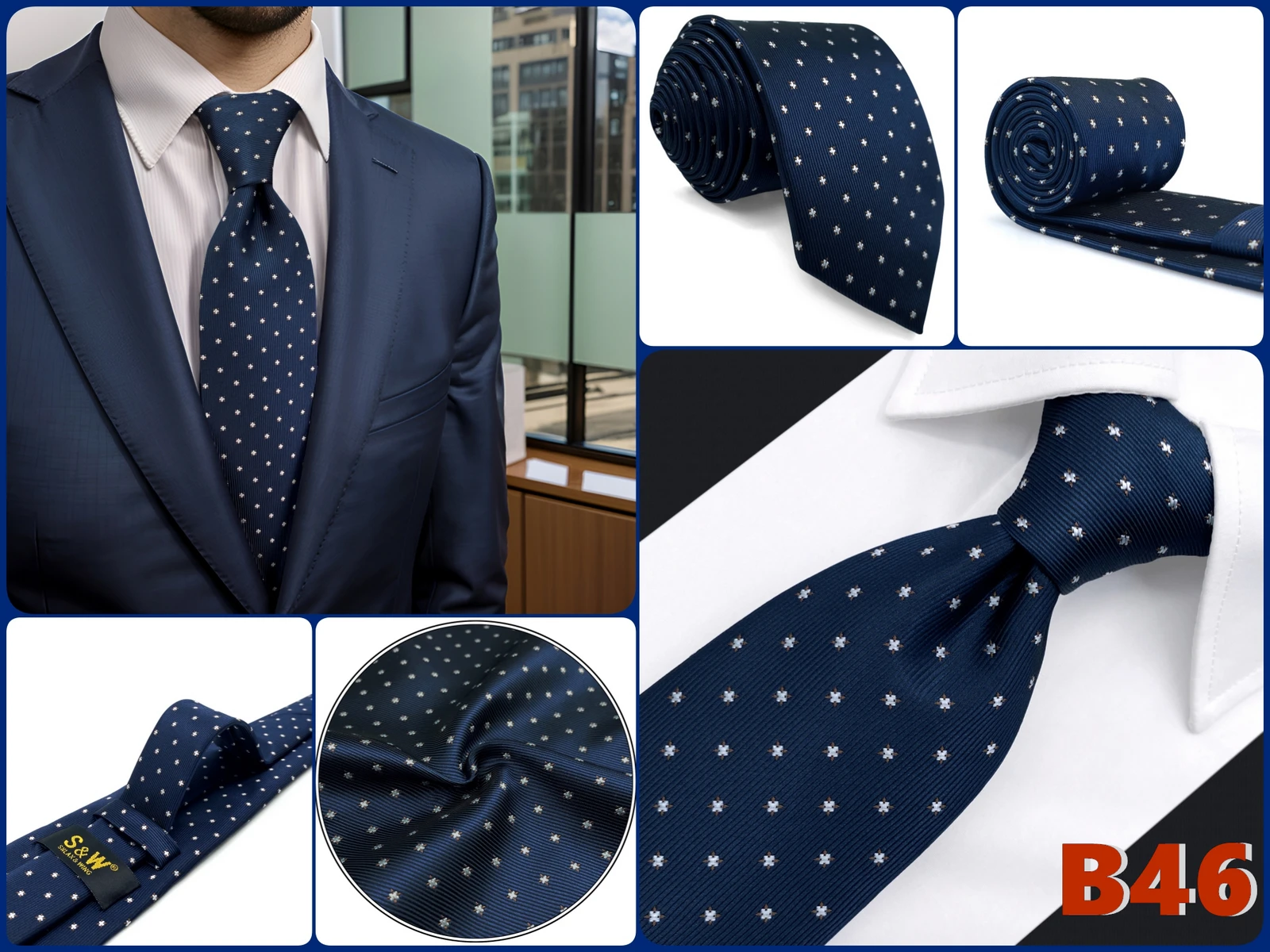 Herrenkrawatte, extra lang, für Männer, Braun, Blau, Rot, Lila, 160 cm, XL, formell, geschäftlich, Hochzeitsgeschenk, Dropshipping, Vintage-Krawatten – Detail 5
