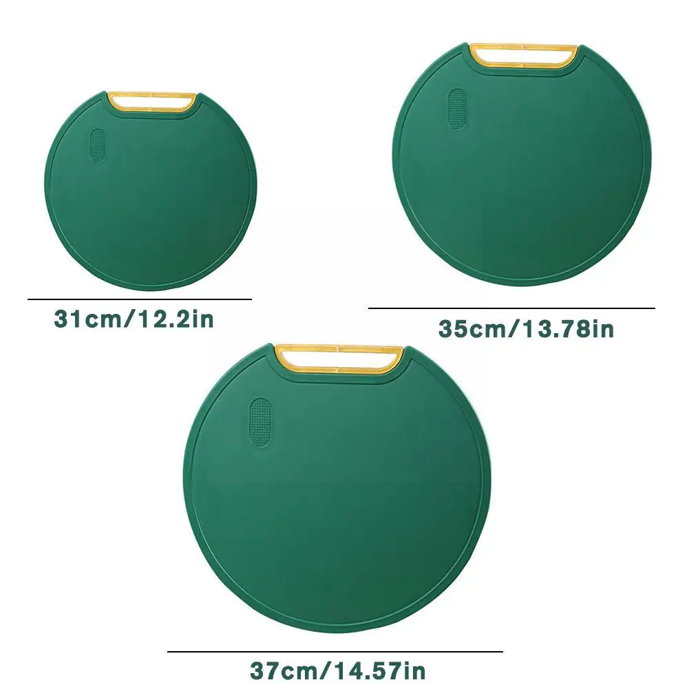 Green Cutting Board Household Cutting Plate Round Chopping Board Kitchen  Supplies Double-sided Anti-skid Pe - AliExpress