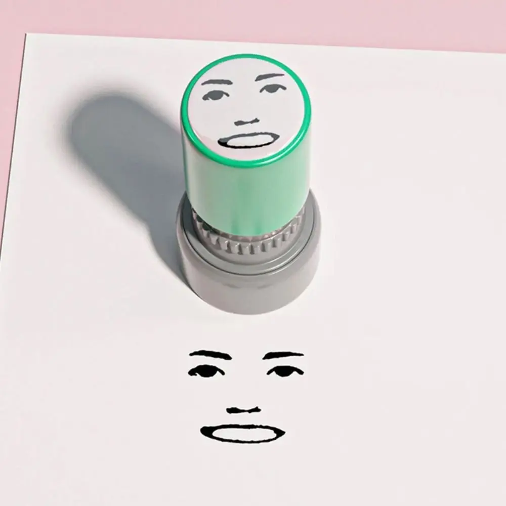 Cute Novetly Face Memes Seal Stamp Self-Inking Prank Trick Funny Seal Stamp DIY Engraved Printing Toys Drawing