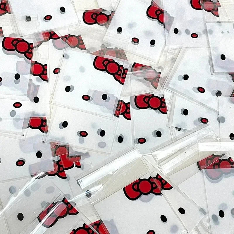 100pcs Hello Kitty Plastic Bags Candy Bag Biscuit Bag Cartoon Cute Snack Gift Opp Self-adhesive Baking Packaging plastic snack bags