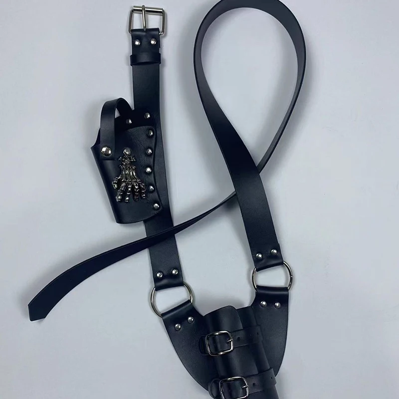 Adjustable Leather Shoulder Belt Sheath for Medieval Pirate Costume