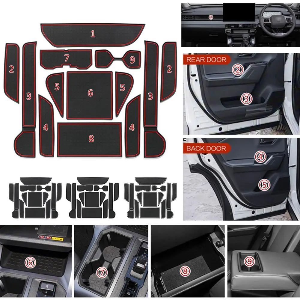 13-teiliges Anti-Rutsch-Innenraum-Schutzset für Toyota RAV4 2026 Mittelkonsole Silikonmatten Rutschfeste Matten Zubehör – Detail 6