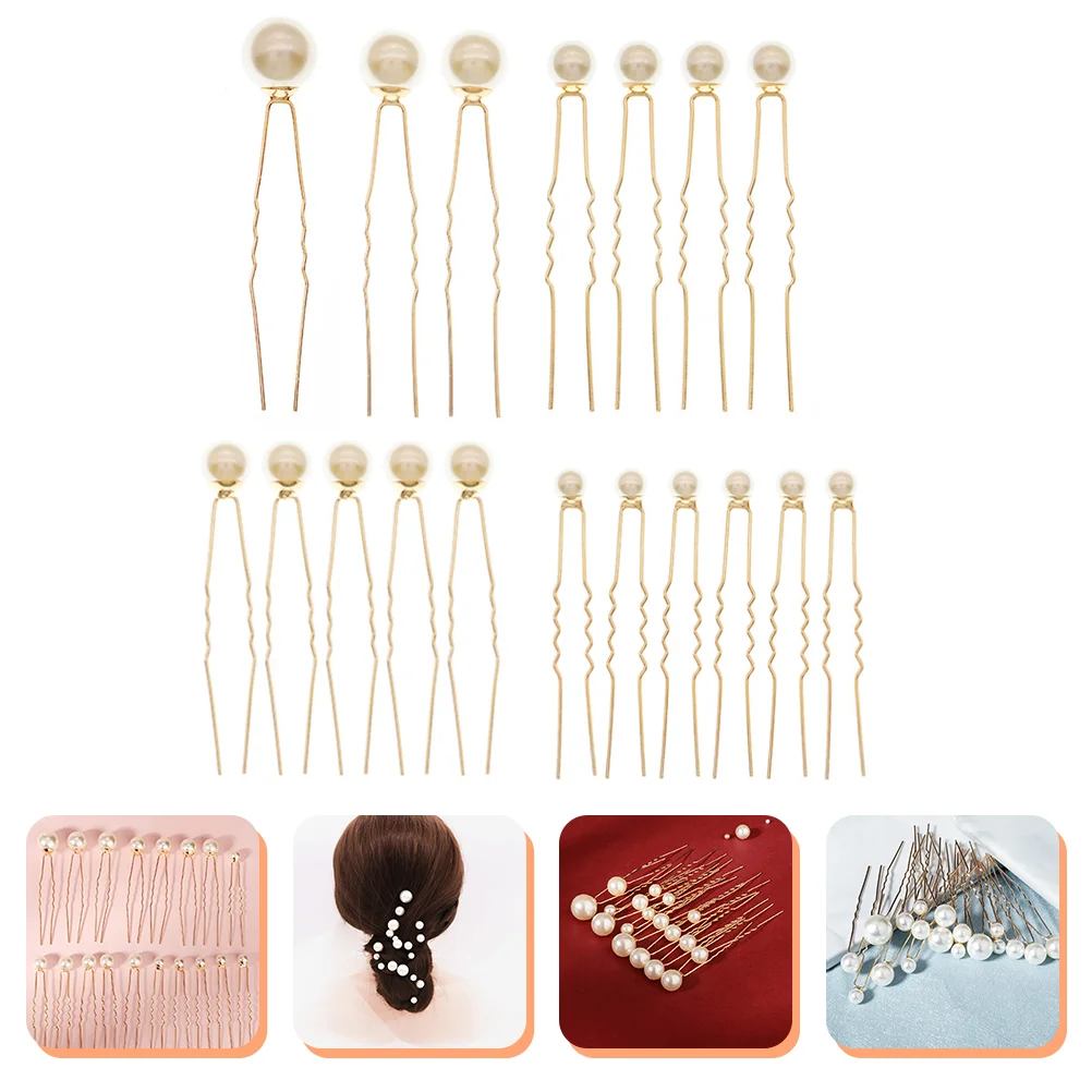 

Pearl U-shaped Hairpin Sticks for Long Wedding Clip Pins Accessories Brides Hairstyle Chopsticks Bridal