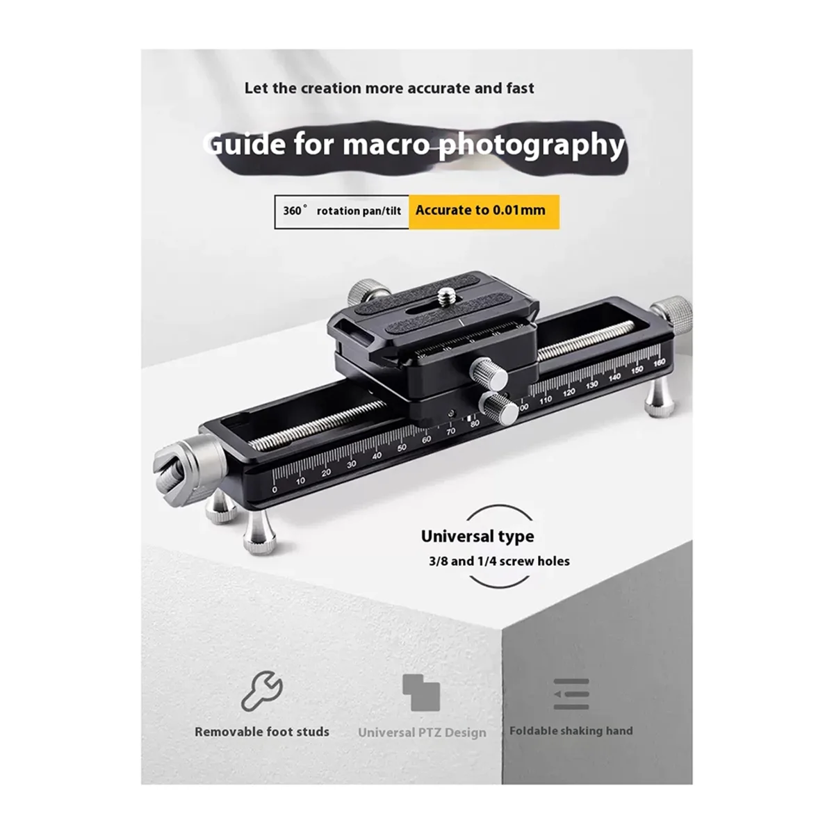 NISI NM-200S Macro Focusing Rail Slider Close-Up and Macro Photography Quick Release System NND