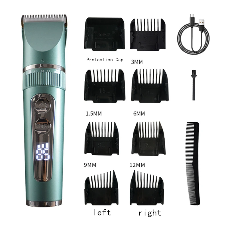 Professional Hair Clipper Hairdresser Electric Trimmer Man Barber Cutting Machine Knife Washable Cordless Clipper Ceramics Blade 30pcs 45 15 5mm hot sales ultrasonic piezoelectric ceramics ring for mask machine parts