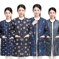 1pc Barber Pet Shop Waterproof Long Sleeve Gown Apron Unisex Breathable Pro Labour Suit Cape For Hairdresser Hair Cutting Smock 1