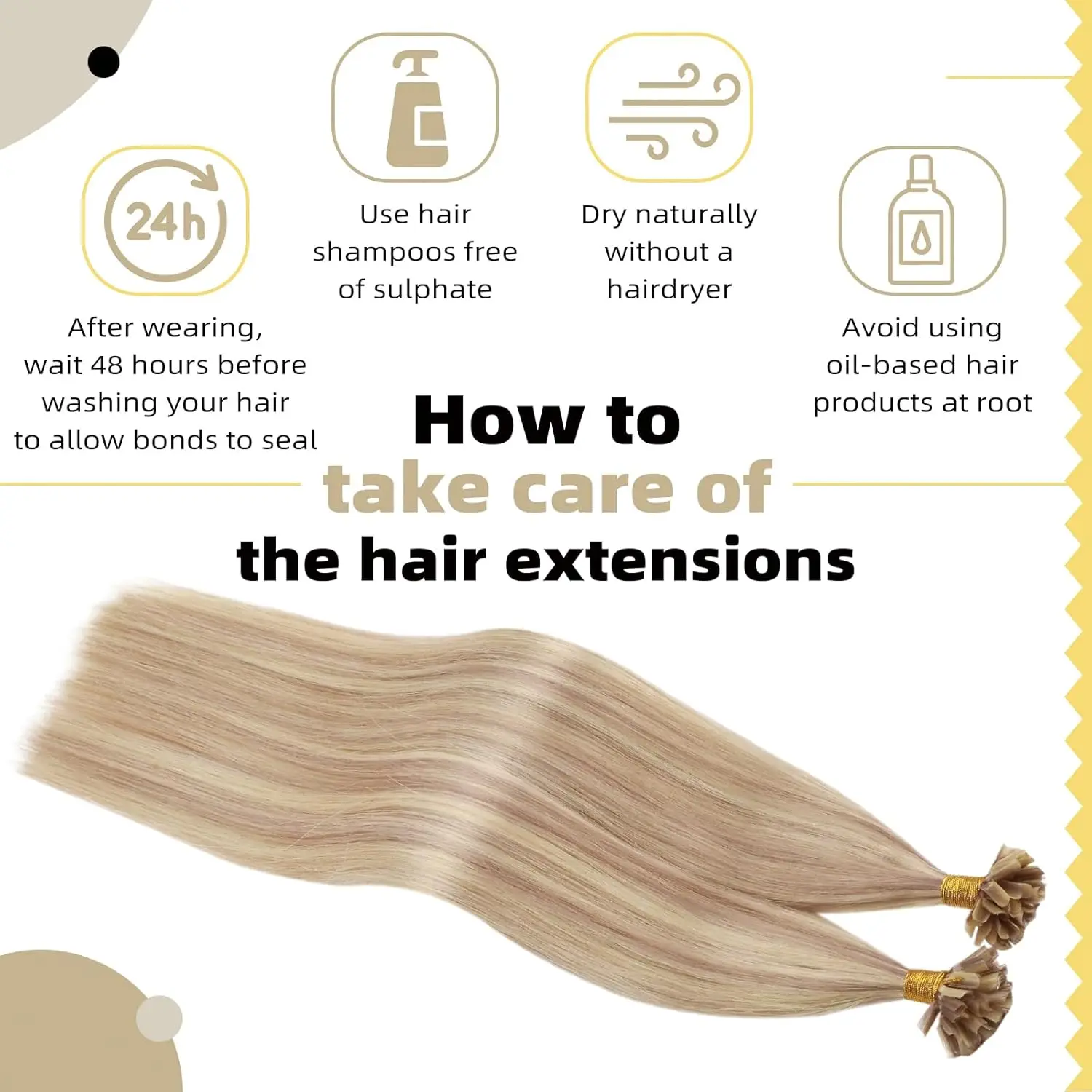Capsule per extension per capelli Ugeat U Tip, cheratina pre-incollata, extension per capelli umani veri, 1 g/s, 100 g, macchina per capelli Remy - immagine 5