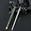 Wild Hunt Weapon Geralt Aerondight Steel Sword 22cm Game Peripheral Medieval Metal Weapon Model Uncut Blade Gifts Toys for Boys 1