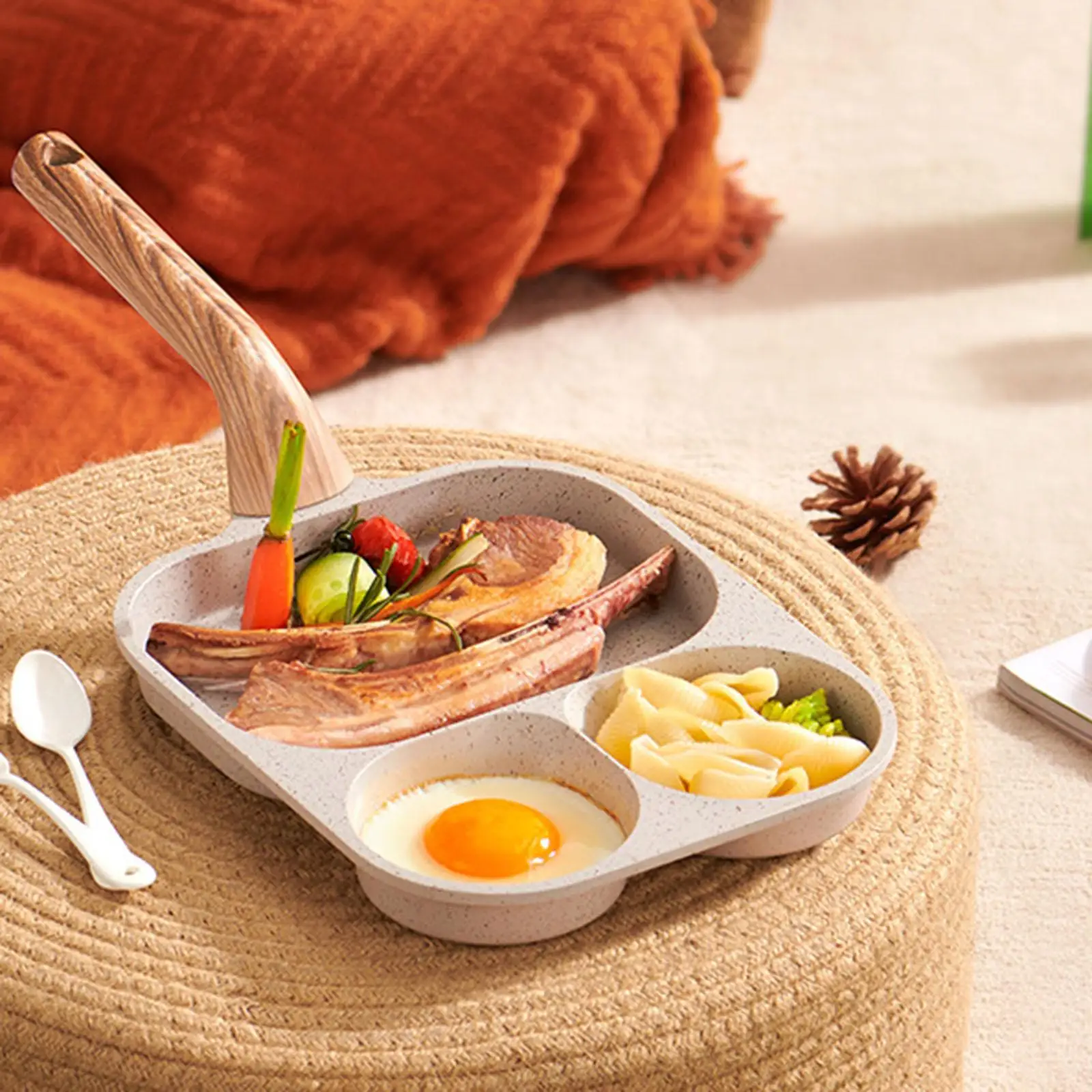 Mini Pancake Pan Egg Cooker Pan Egg Steak Pot Egg Skillet for Breakfast Omelette Skillet for Cooking Frying Steak Vegetable