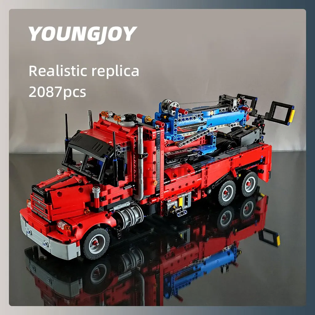 

Moc-82276 Road Rescue Truck Imitation 42098c Model 2087pcs Technology Assembly Splicing Building Blocks Car Toy
