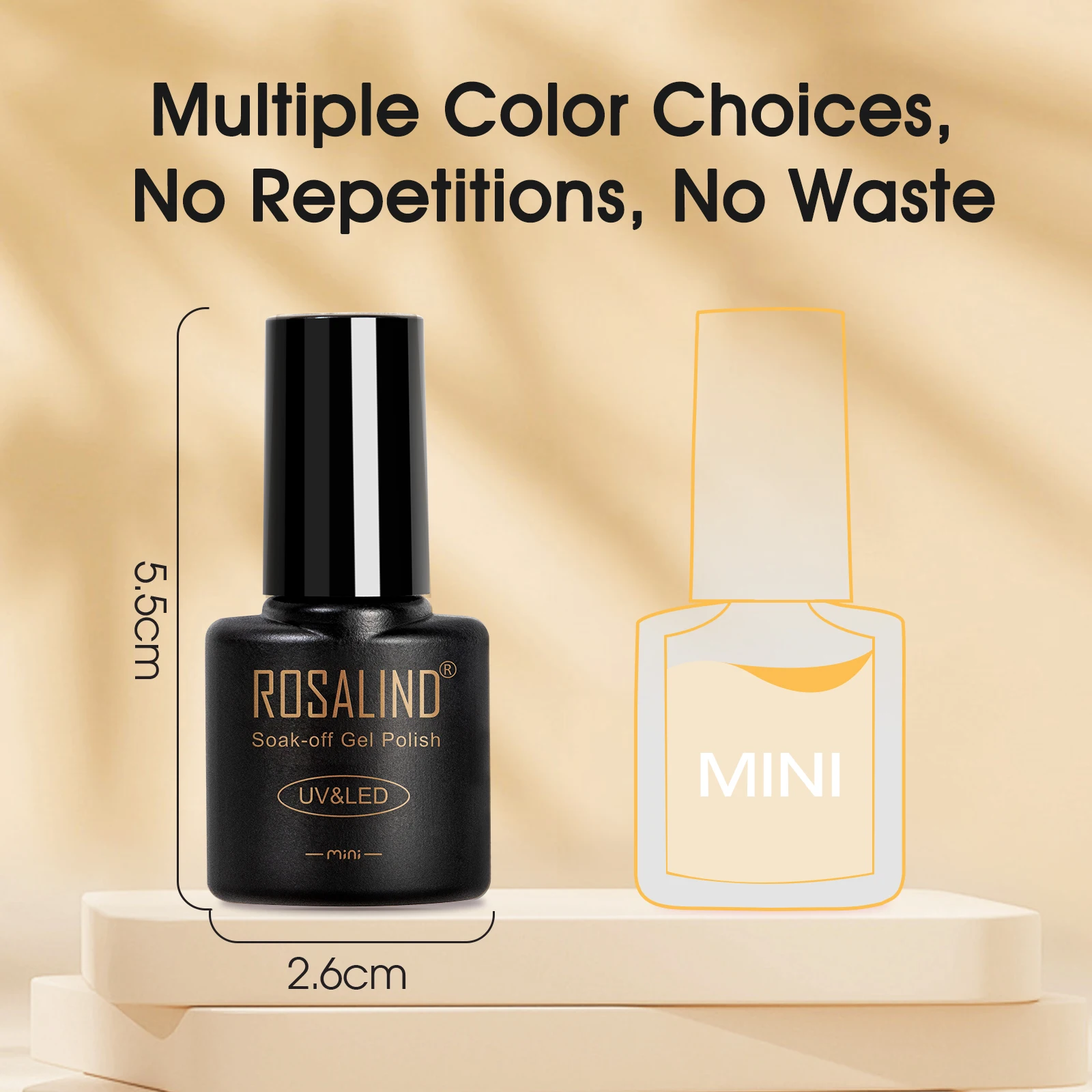 Rosalind New 24Pcs/Set Gel Nail Polish With Gittler Top Coat Set Summer Trend Colors Soak Off UV Lamp For Nail Art Design 4