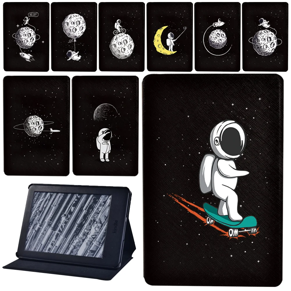 Custodia Per Tablet Per Kindle Paperwhite 5(11Th Gen)/Kindle 10Th/Kindle 8Th/Kindle Paperwhite1 2 3 4 Custodia In Pelle Pu Con Stampa Astronauta