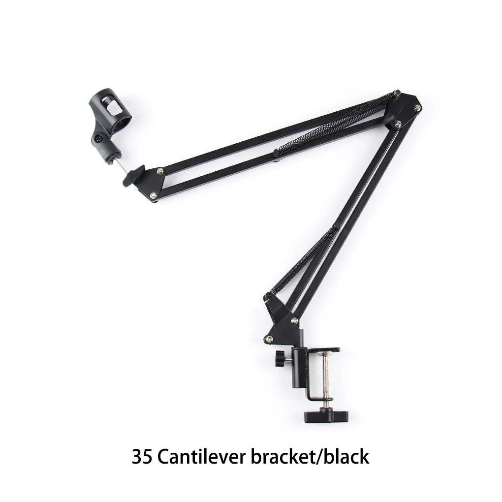 

Tabletop Microphone Stand Heavy Duty 360 Degree Rotating Tripod Retractable Holder Lighting Support Bracket for Live Streaming