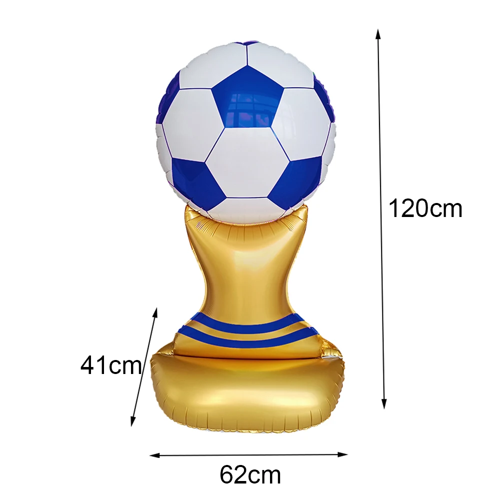 Vibrant Soccer Themed Foil Balloon