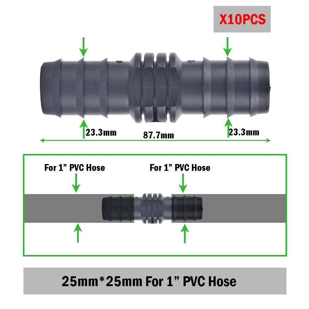 10PCS 16mm Barbed Elbow 90 Degree Connector for Micro Irrigation 1/2'' PE Pipe Tubing Hose Drip Fitting Garden Watering 