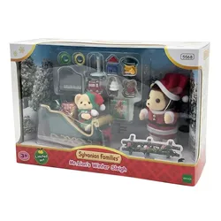 Sylvanian Families Mr. Lion's Winter Sleigh Set Animal Toys Dolls Girl Gift New in Box 5568