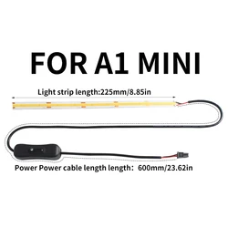 Ultra-Bright Ra95 LED Light Strip - 24V Fill Light for 3D Printing Enhancement (For A1 mini)