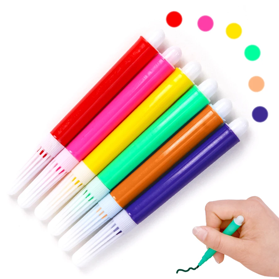 5-20Packs 6-Color Mini Watercolor Pen 9.5cm Graffiti Painting Pen Suitable for Paper Non-woven Canvas Painting DIY Drawing Pen 2