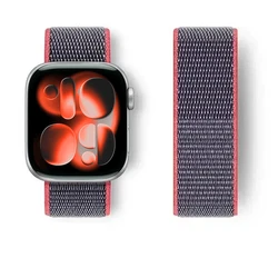 Premium Nylon Loop Watch Band Bracelet - Universal Design - 40 - 41 - S11 - S10 - 42mm (Electronic pink 3)