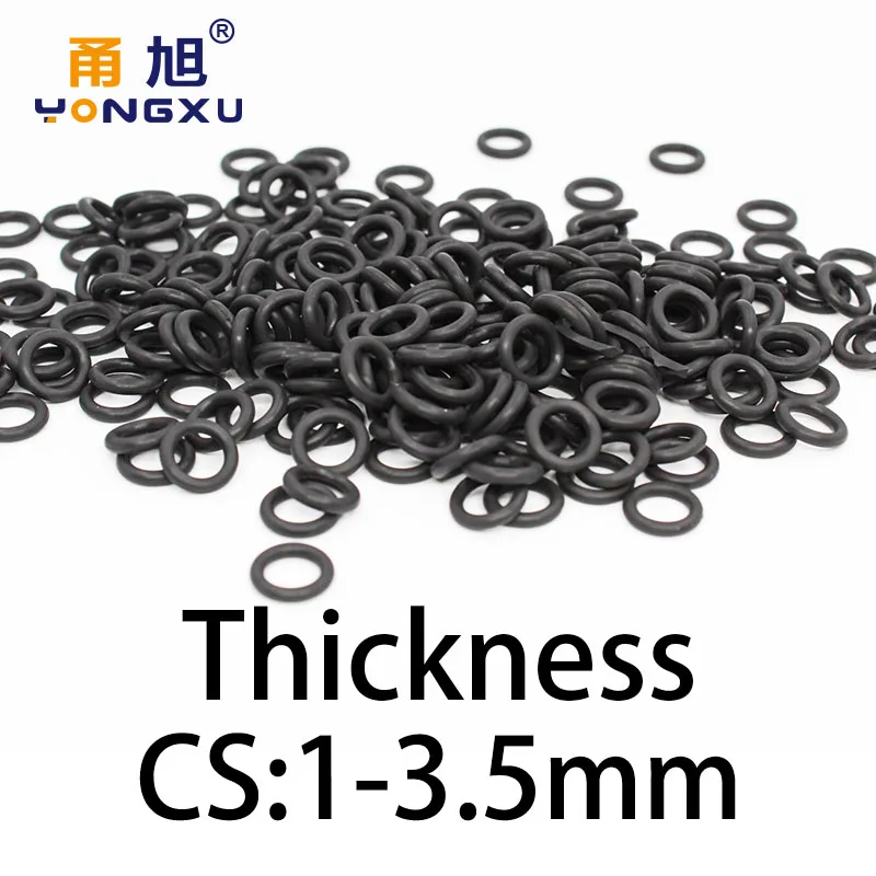 

O-ring thickness 1/3.5mm CS NBR Nitrile sealing temperature resistant gasket rubber ring complete in specifications.-.