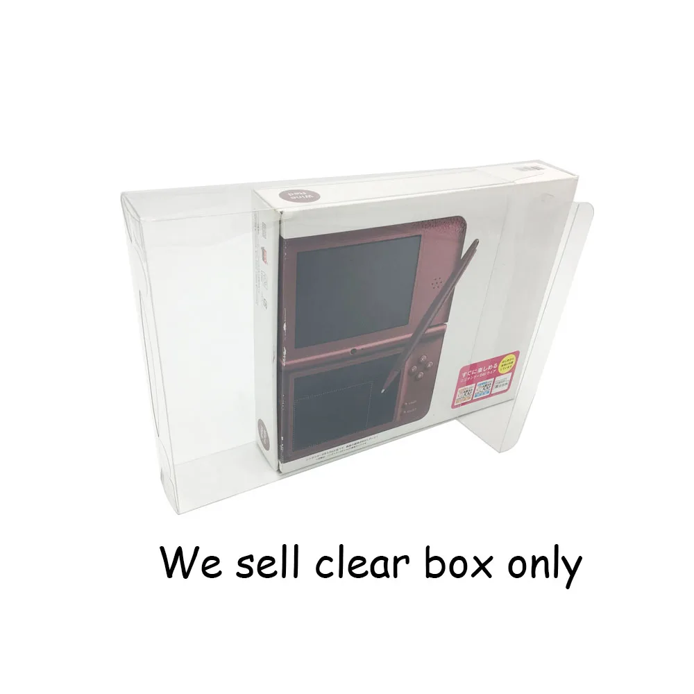 

100 PCS Transparent PET cover box For NDSI LL For Japan version For US version game console storage display box