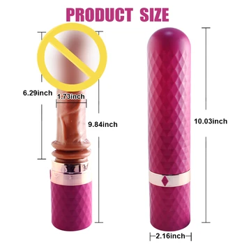 Realistic Dildos Automatic Telescopic Gun Pulling And Inserting Machine Simulation Penis Women's 7 Vibration Masturbator 4