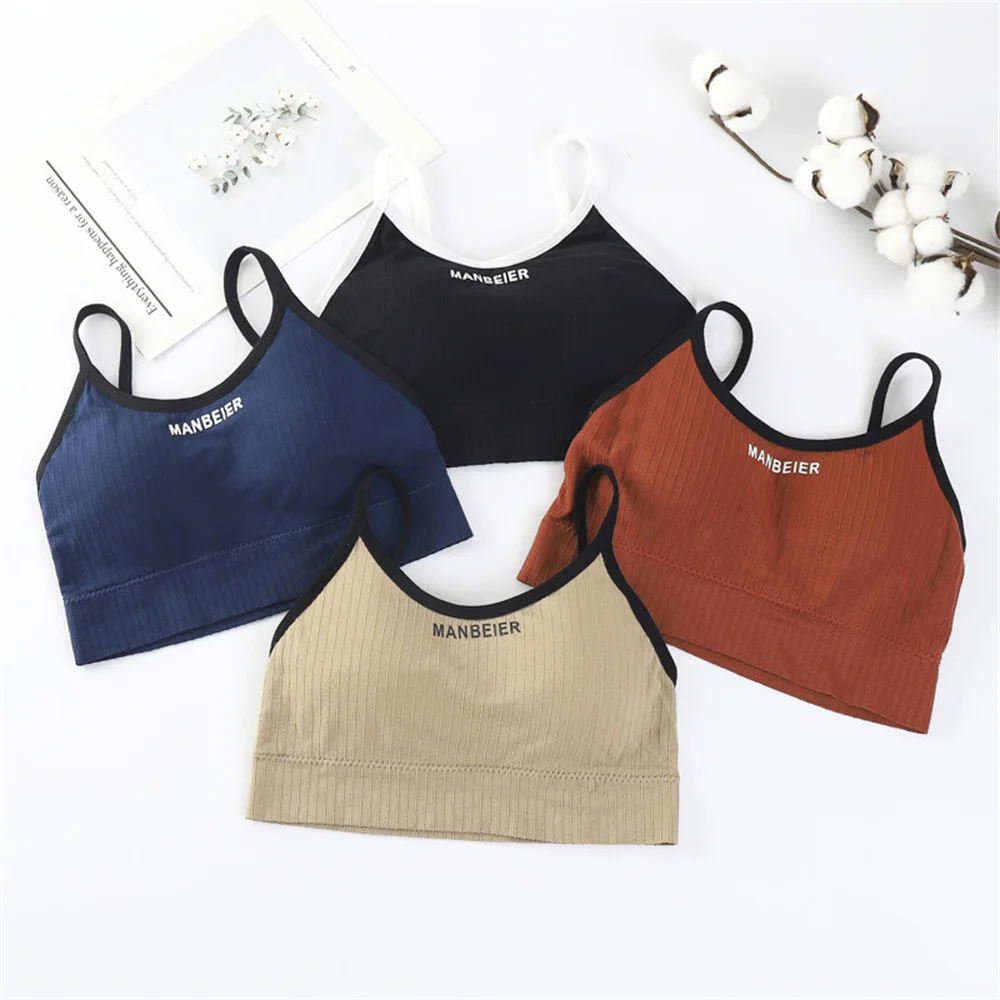 Teenager Multiple Colour Positive Seamless Bra Adjustable Straps Sports Bra Seamless Youth Fitness Wireless Fashionable