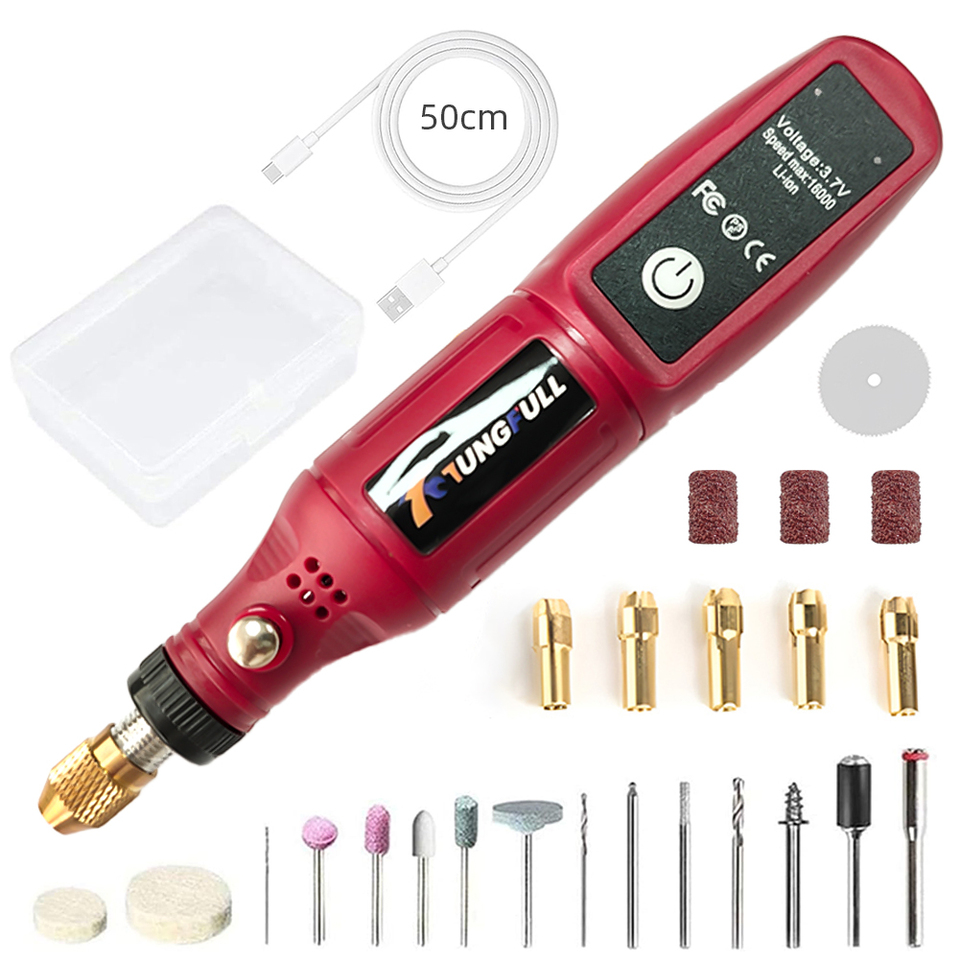 USB Cordless Mini Drill Rotary Tool Woodworking Engraving Pen Dremel Tools Wireless Electric Drill For Jewelry Metal Glass