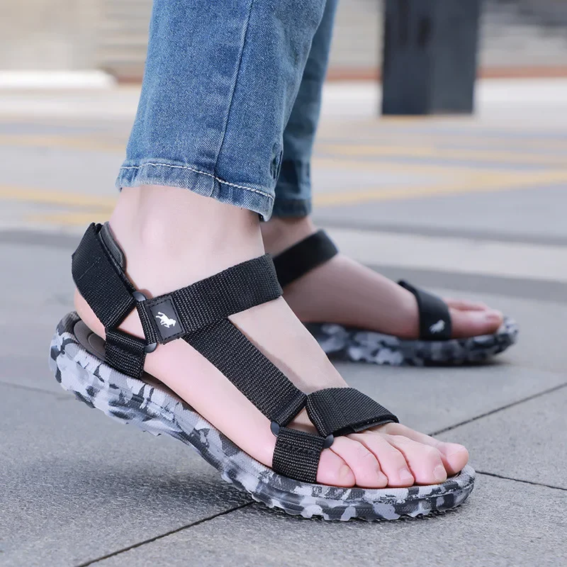 Summer Men's Sandals Summer Sport Comfortable Flat Beach Fashion Slippers Outdoor Walking Non-slip Casual Flip Flop