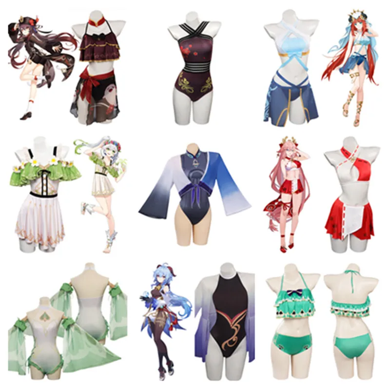 Женский костюм для косплея Genshin Impact Venti Wanderer HU Tao, купальники Nilou Yae Miko, женский костюм для костюмированной вечеринки на Хэллоуин