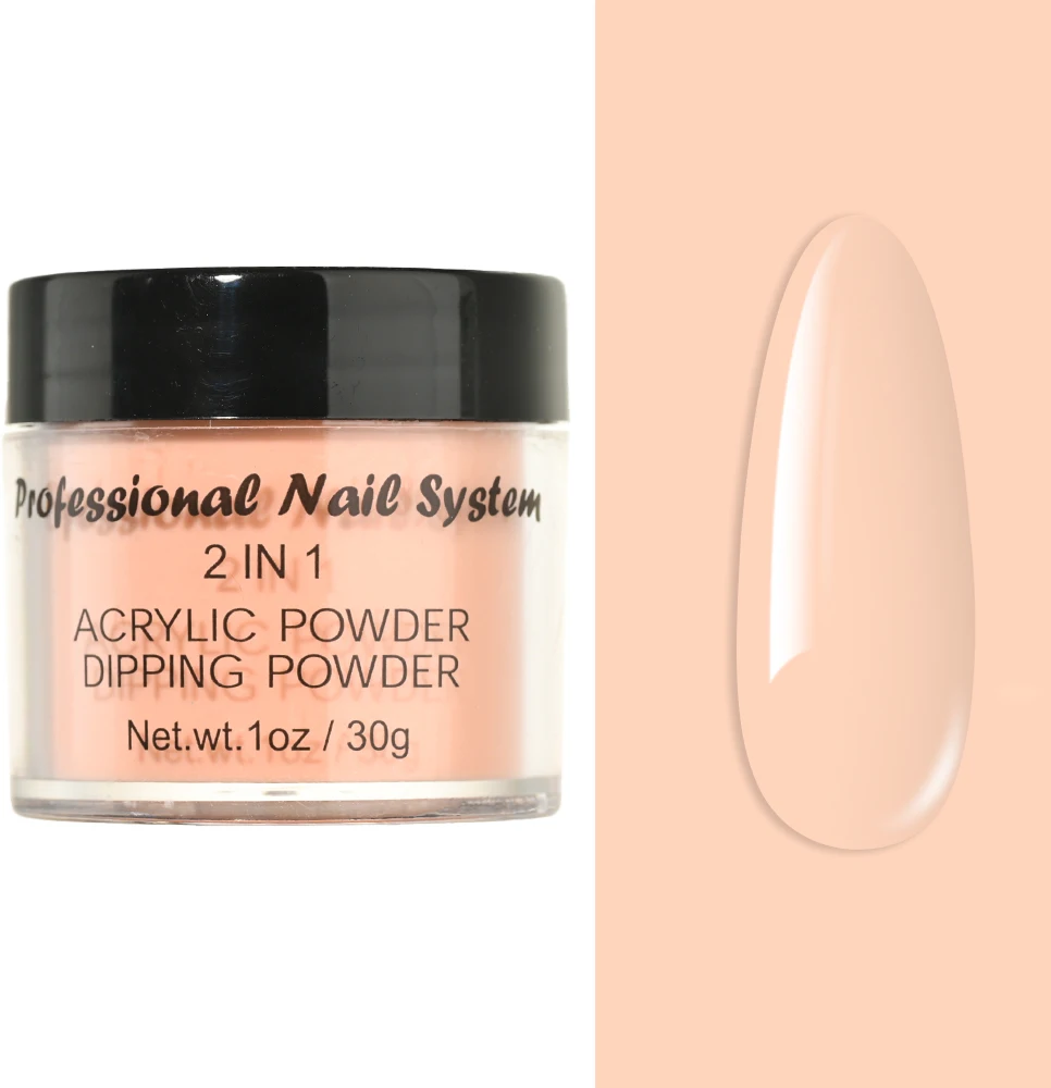 Acrylic Nail Powder 1oz/30g Nude Carving Nail Polymer Dip/Extension 2in1 Crystal Professional Nail Art Accessories