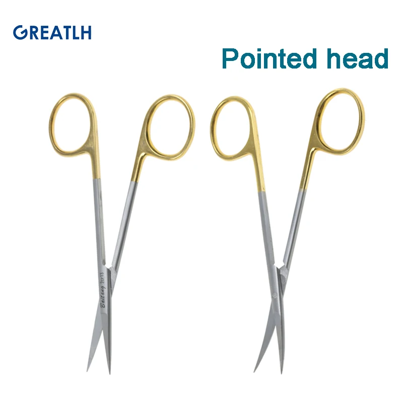 Stainless Steel Autoclavable Tissue Scissors Straight Curved Pointed Scissors 10cm/11cm/12.5cm/14cm ophthalmic microsurgical scissors