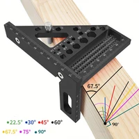 Carpenter Square Woodworking Square Protractor Aluminum Miter Triangle Ruler Multi Angle 45/90 Degree Layout Measuring Ruler 1