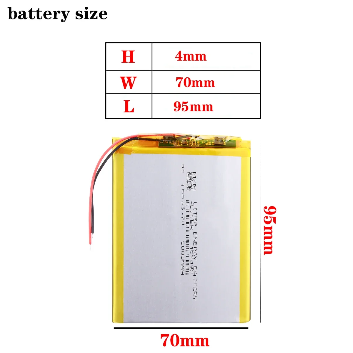 3.7V 5000mah Li-ion battery for tablet pc 7 inch MP3 MP4 [407095] replace High capacity