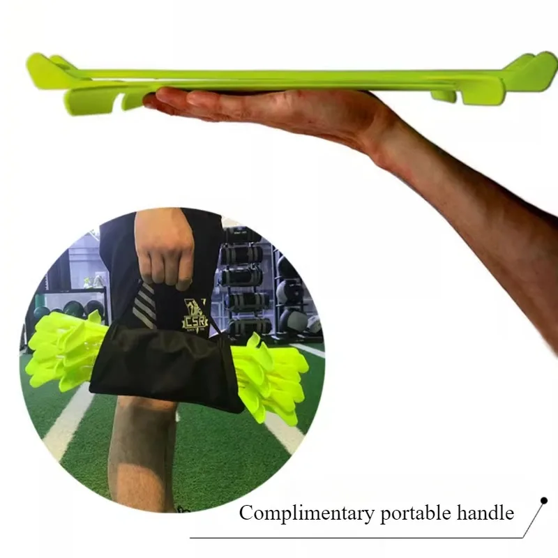 3pcs Hurdling Football Training Hurdling Multi-function hurdling three-gear adjustable folding portable airplane hurdling