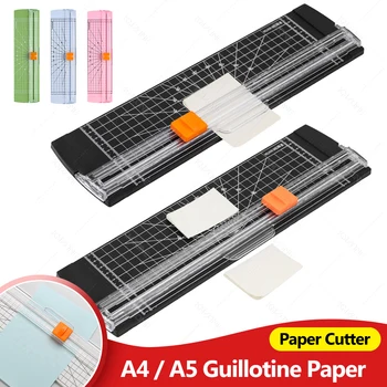 Taglierina per Carta A4 A5 Leggera con Protezione di Sicurezza Automatica per Taglio di Coupon e Carta Artigianale per Scuola, Casa e Ufficio