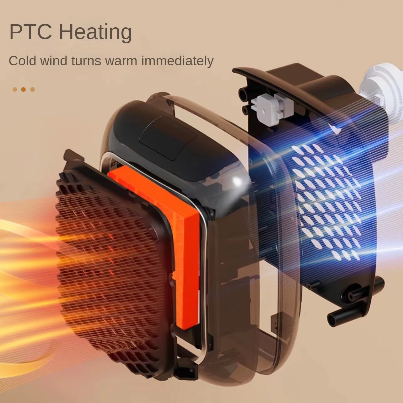 800W Mini Heater for Home Small Bathroom Heating Fans Wall Mounted PTC Ceramic Electric Heater With Remote Control mini heater