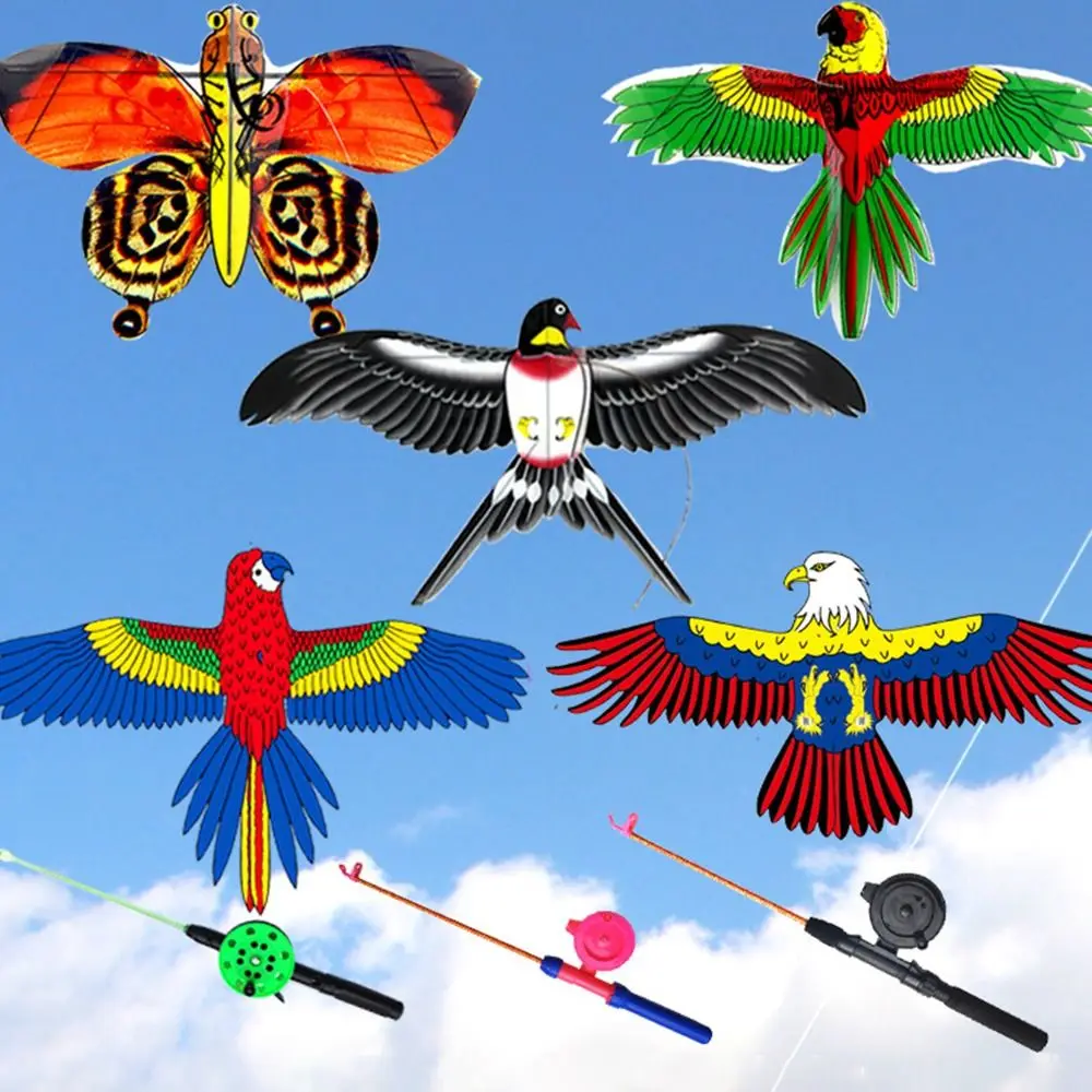 New Plastic Eagle Kite 30 Meter Kite Line Large Eagle Flying Bird Aquiloni Viaggi In Famiglia Giardino Sport All'Aria Aperta Giocattolo Fai Da Te Rega