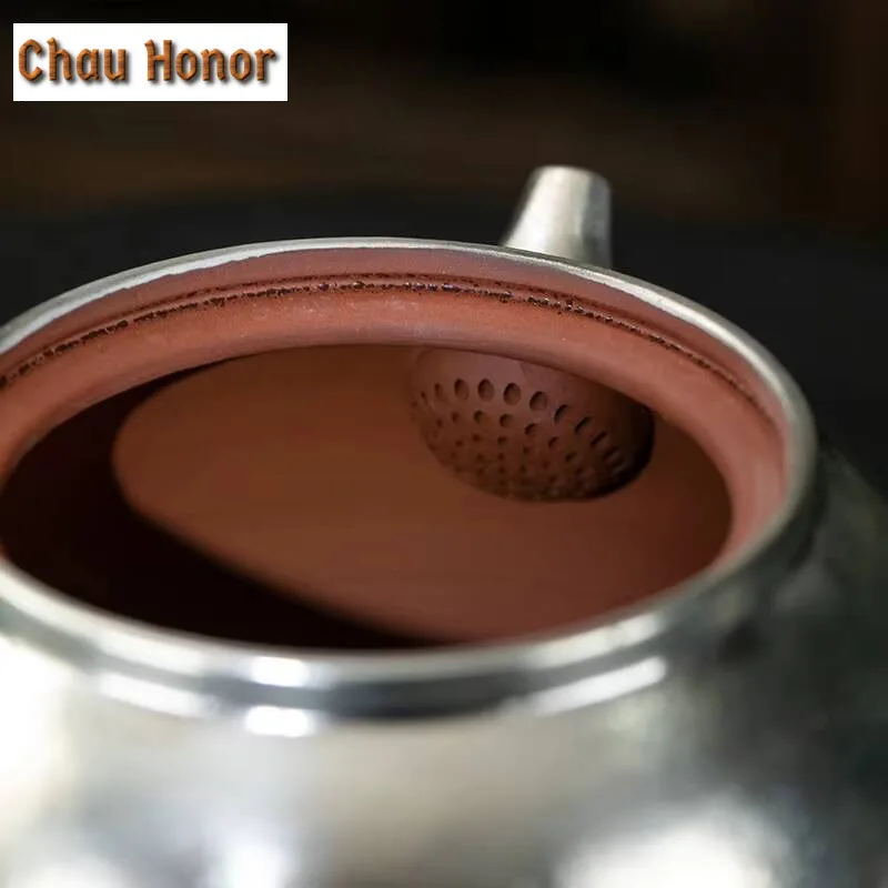 710ml Gilded Silver Sand, Zhuni Side Handle Teapot, Handmade Stove-top Teapot, Single-pot Purple Clay Teapot, High-end Gift Box