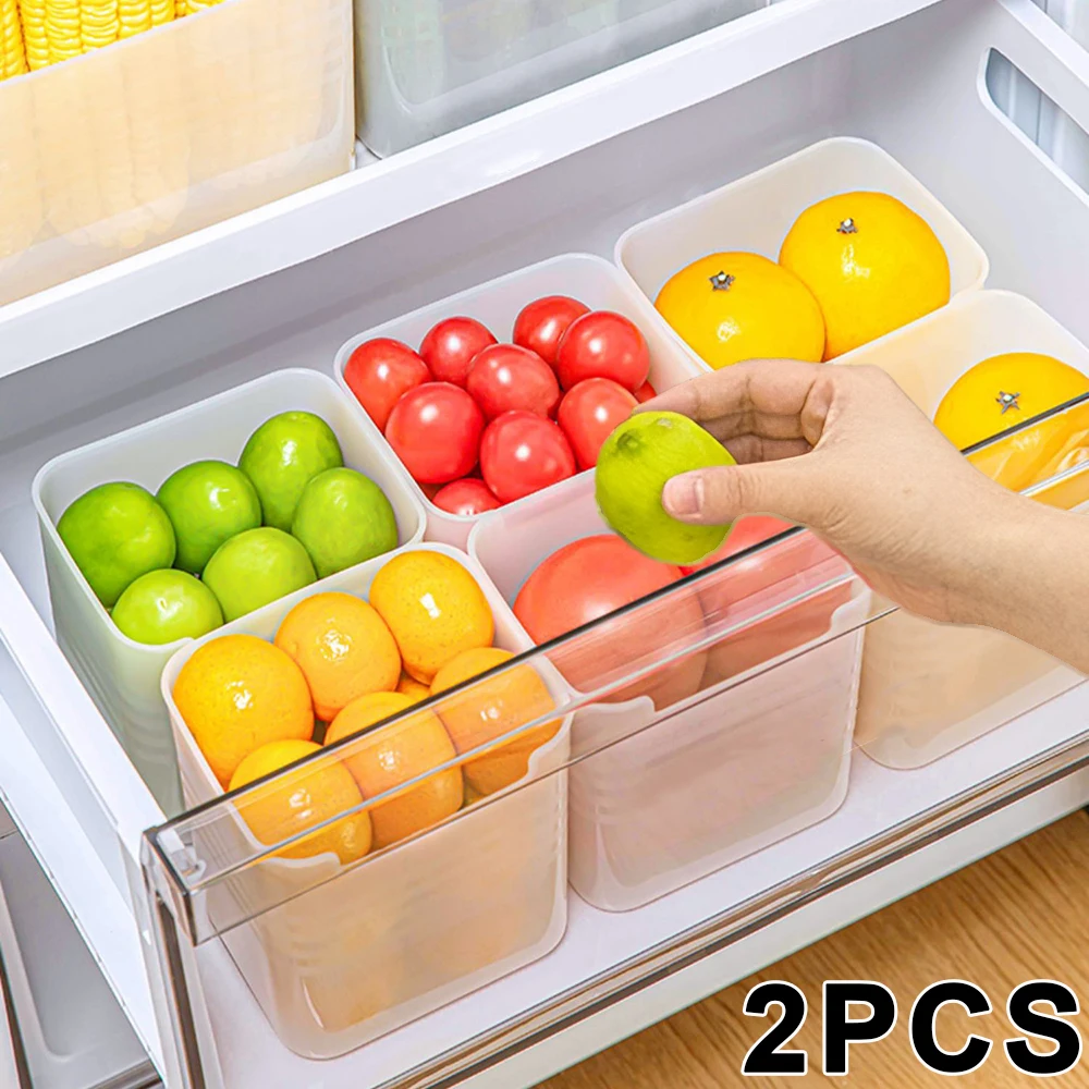 Fruit Containers For Fridge Food-grade Vegetable Fruit Sealed Preservation  Storage Box Containers Organizer For Kitchen Freezer - AliExpress