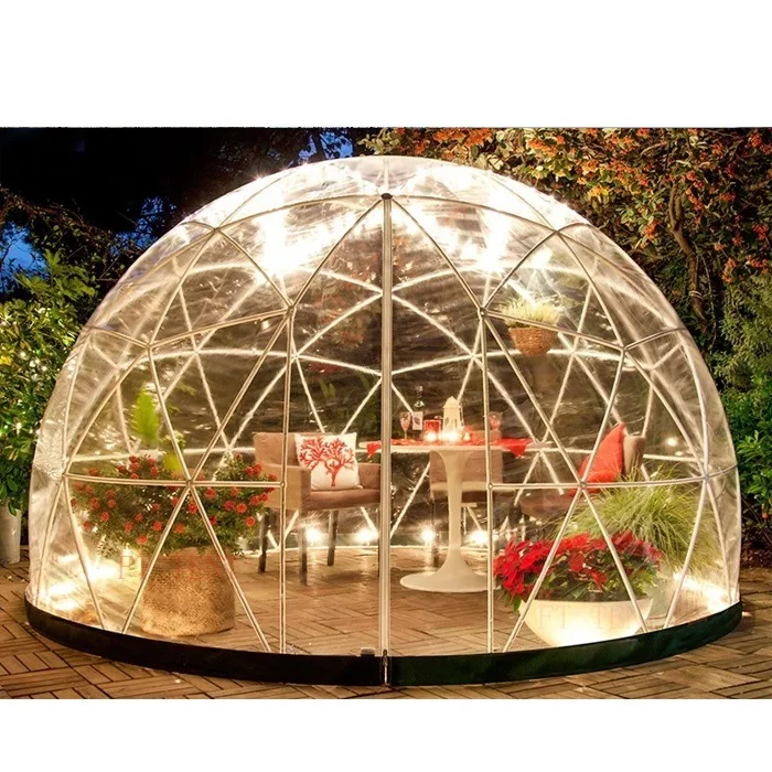 

12 футов прозрачные садовые прозрачные геодезические купольные палатки Igloo для уличного отеля