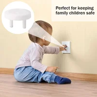 White Electrical Safety Socket Protective Cover for Baby Protection