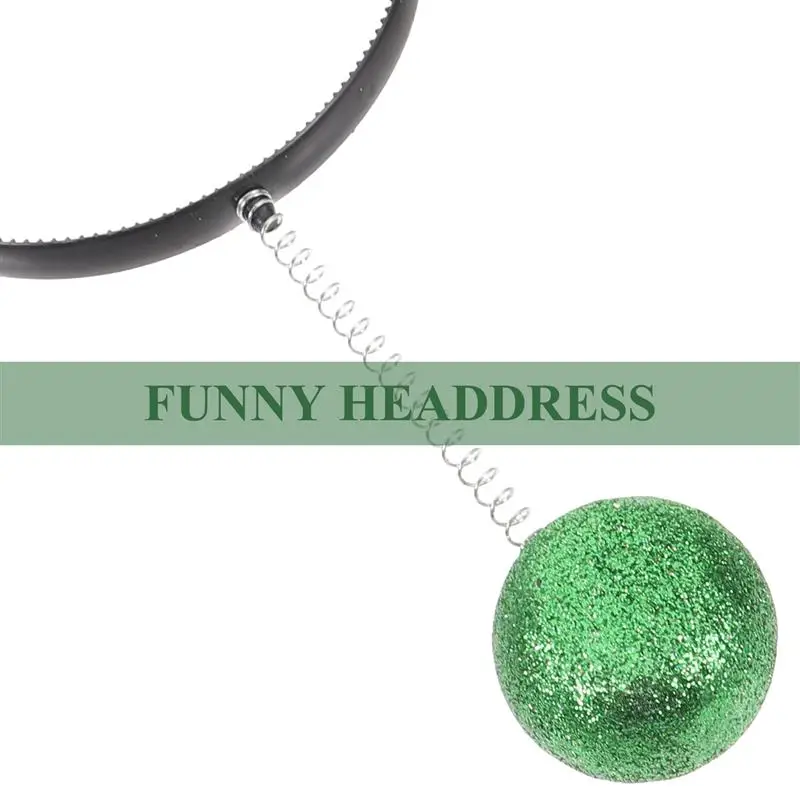 Hair Accessories Cosplay Headpiece 1 Set Funny Saucer Man Glasses Hair Hoops Alien Headdress Eyeglasses Kits Martian Antenna Headband Party Dress Up Props