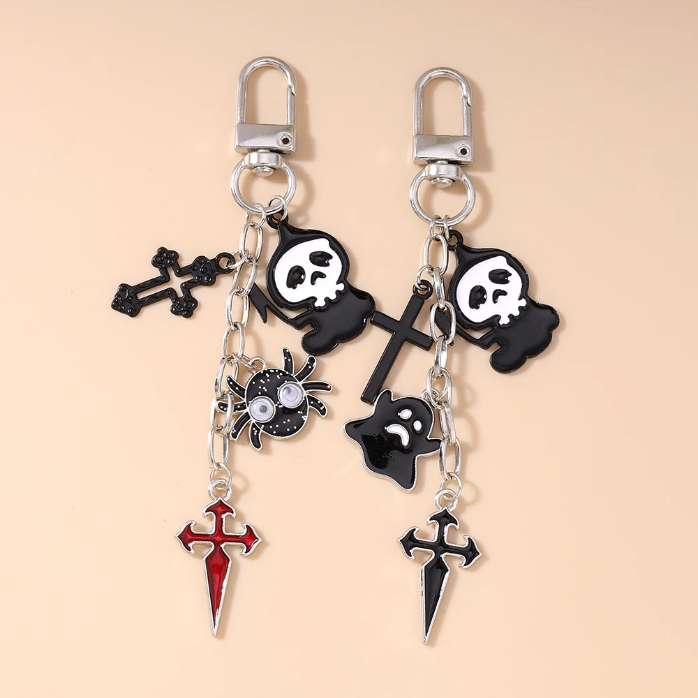 Portachiavi catenella Neo Gothic e Dark in stile Halloween (anno 2026) 11 Portachiavi catenella Neo Gothic e Dark in stile Halloween (anno 2026) - immagine 7