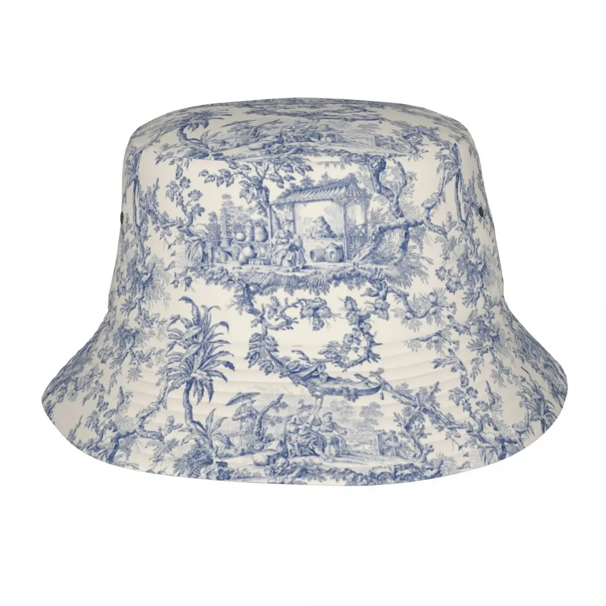 Custom Toile De Jouy Patterns Cappelli Da Pescatore Uomo Donna Moda Estate Spiaggia Sole Berretto Da Pescatore Motivo Francese