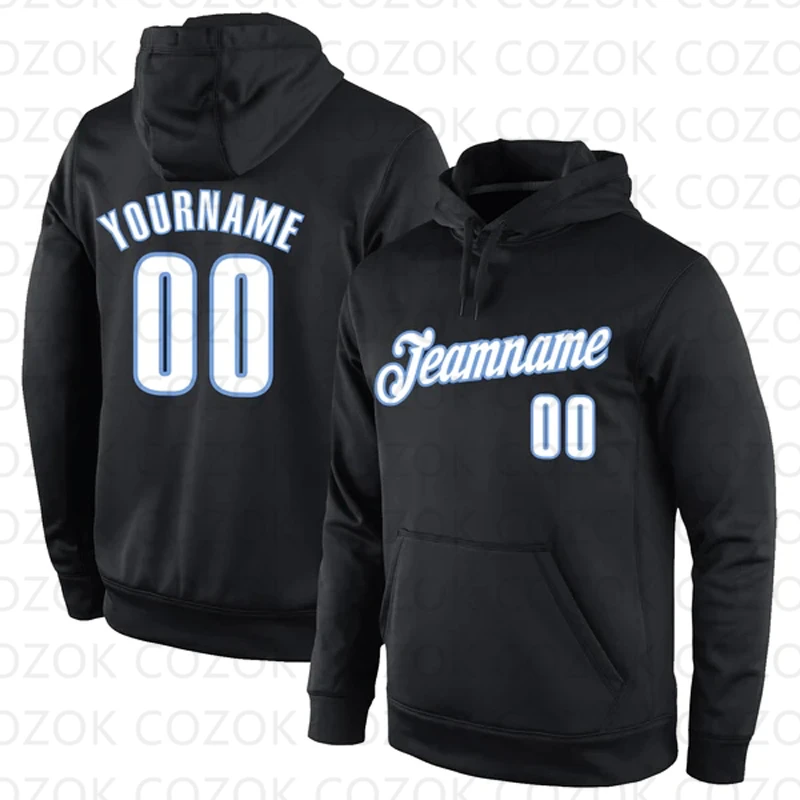 Customized Hoodies Black White Color Jersey 3D Printed  Unisex Pullovers Hoodie Casual Sweatshirts